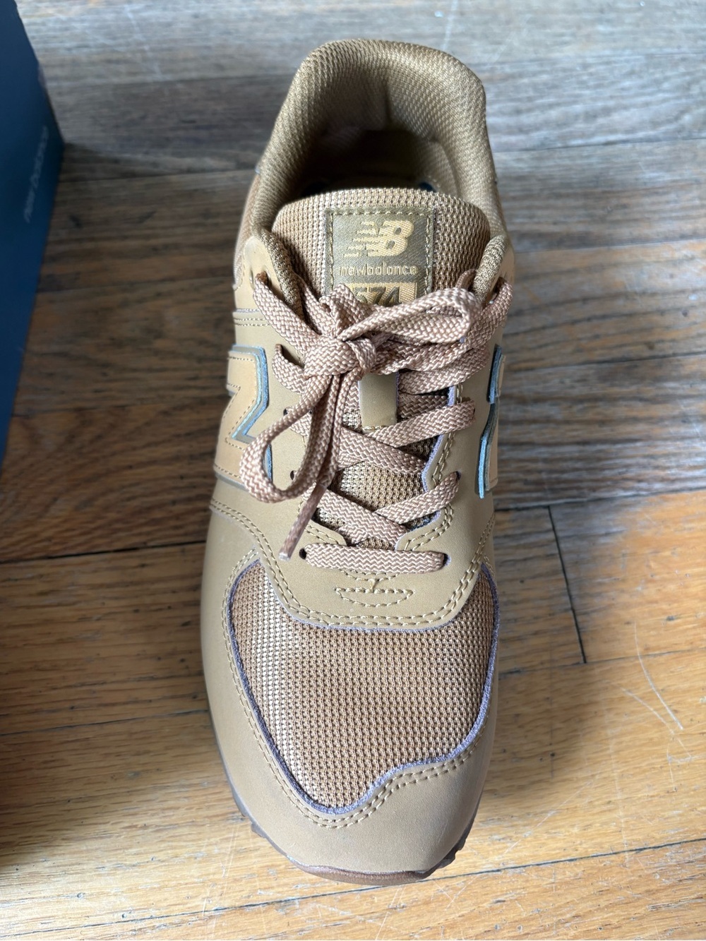 New Balance 574 in Wheat Brown - Picture 4 of 7